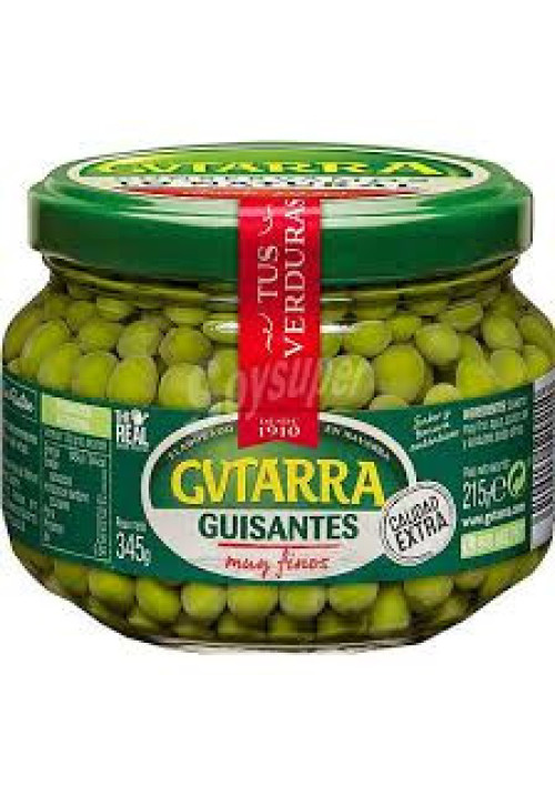 GVTARRA Guisantes muy finos de calidad extra frasco de 215 g.