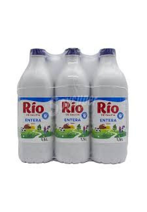 RÍO Leche entera de vaca, de origen gallego 6 x 1.5 l.