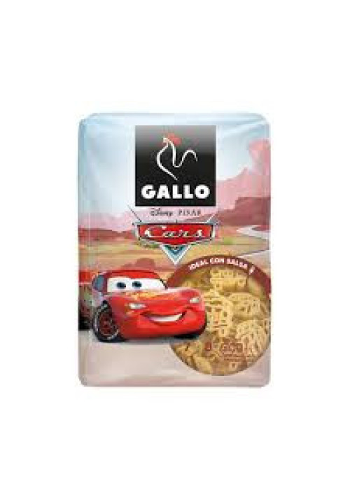 GALLO Cars Pasta seca con la forma de los personajes de la película de Disney 300 g.