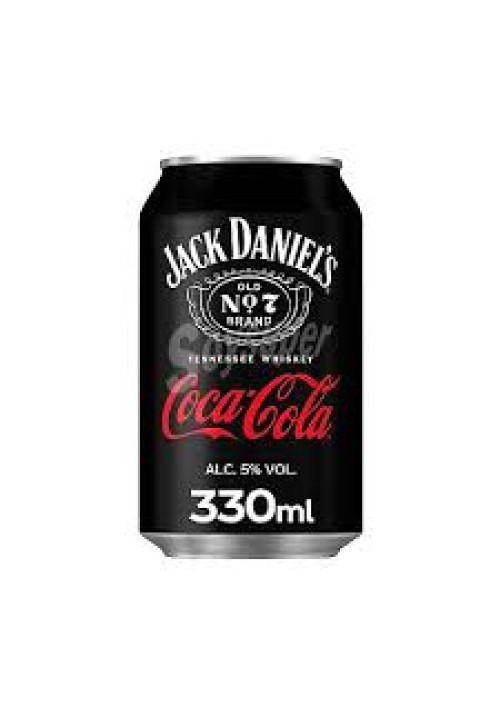 JACK DANIEL'S Combinado de Tennessee whiskey ond Nº7 brand, con Coca Cola lata de 33 cl.