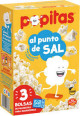 POPITAS Palomitas con sal para microondas POPITAS pack 3 x 90 g.