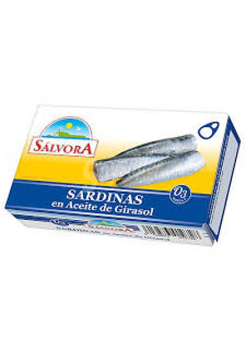 SÁLVORA Sardinas en aceite de girasol 90 g.