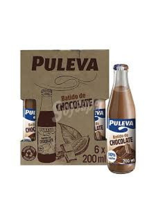 PULEVA Batido de chocolate elaborado con un 90% de leche PULEVA 6 x 200 ml.