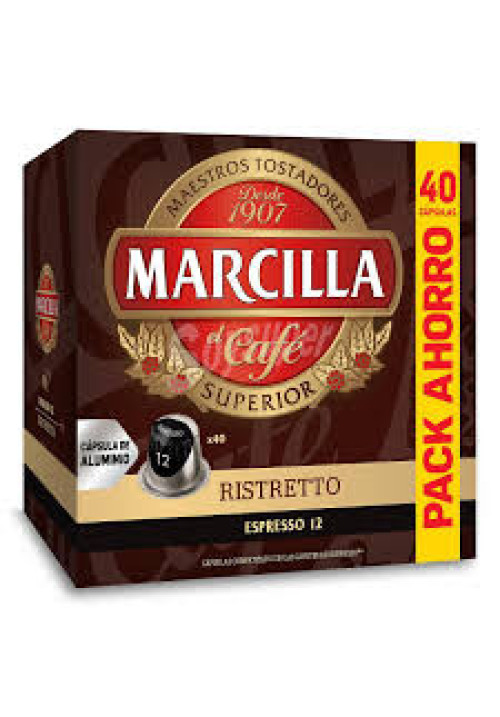 MARCILLA Café en cápsulas Ristretto I12, 40 uds.