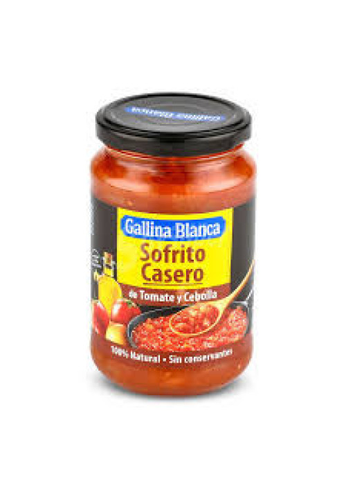 GALLINA BLANCA Sofrito de tomate y cebolla troceados frasco 350 g.