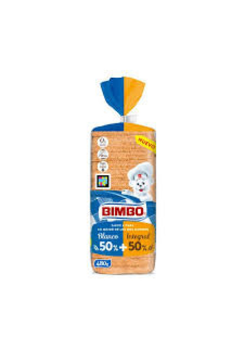 BIMBO Pan de molde BIMBO integral con corteza y fibra 480 g.