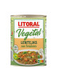 LITORAL Lentejas con verduras LITORAL lata de 430 g.