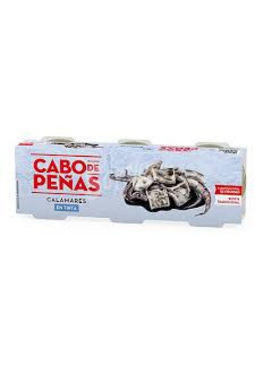 CABO DE PEÑAS Calamares en su tinta en trozos 3 uds x 45 g.