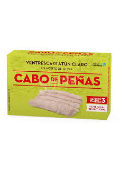 CABO DE PEÑAS Ventresca en aceite de oliva en filetes lata de 73 g.