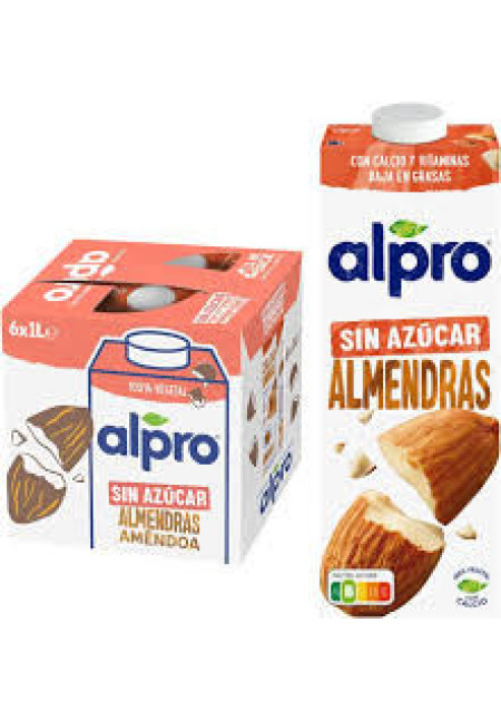 ALPRO Bebida almendra 0% azúcar caja 6x1 l