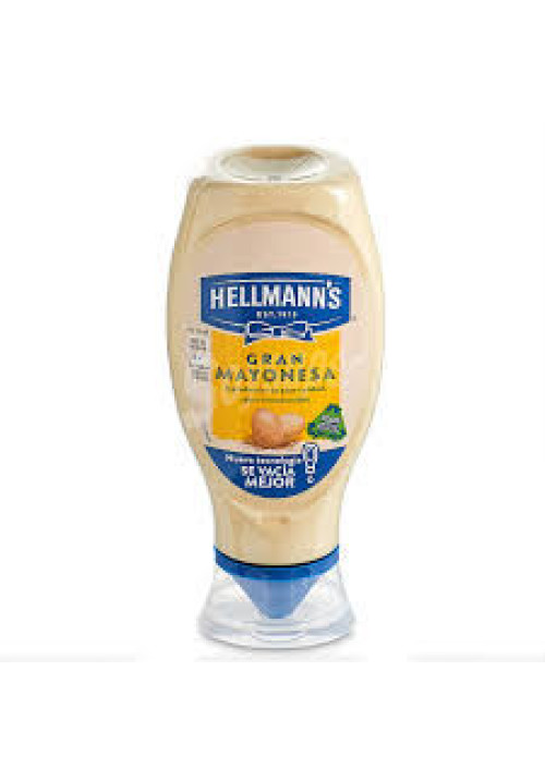 HELLMANN'S Salsa Mayonesa formato bote bocabajo, 430 ml.