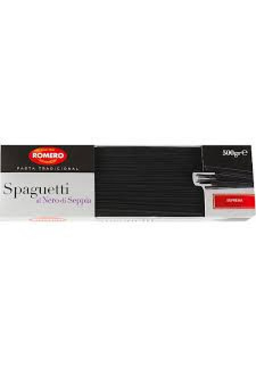 ROMERO Pasta espagueti tradicional al nero di seppia ROMERO 500 g.