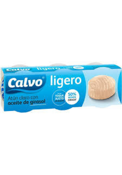 CALVO Atún claro en aceite de girasol pack de 3 uds. de 56 g.