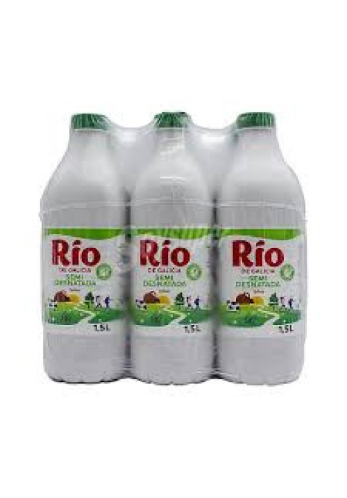 RÍO Leche semidesnatada de vaca, de origen gallego 6 x 1.5 l.