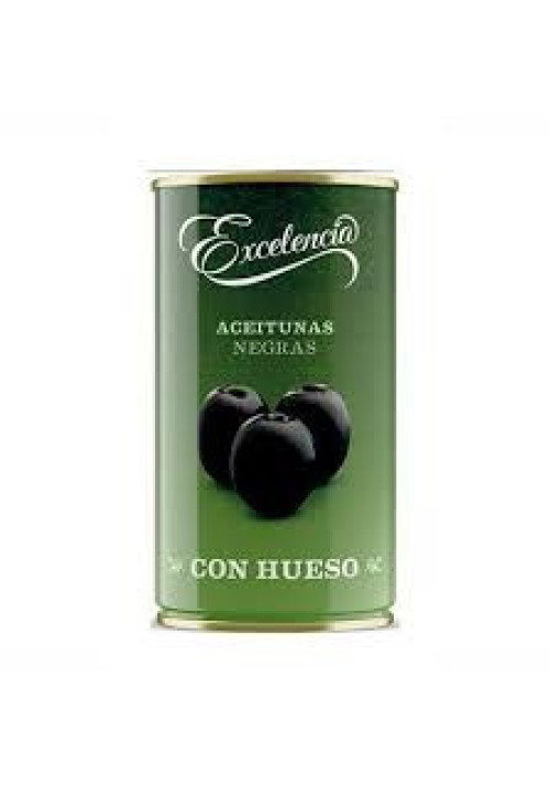 EXCELENCIA Aceitunas negras con hueso EXCELENCIA lata de 200 g.