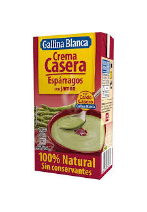 GALLINA BLANCA Crema casera de espárragos con jamón 500 ml.