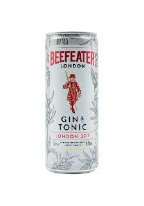 BEEFEATER Combinado de ginebra tipo London dry gin + tónica (gin & tonic) lata 25 cl.