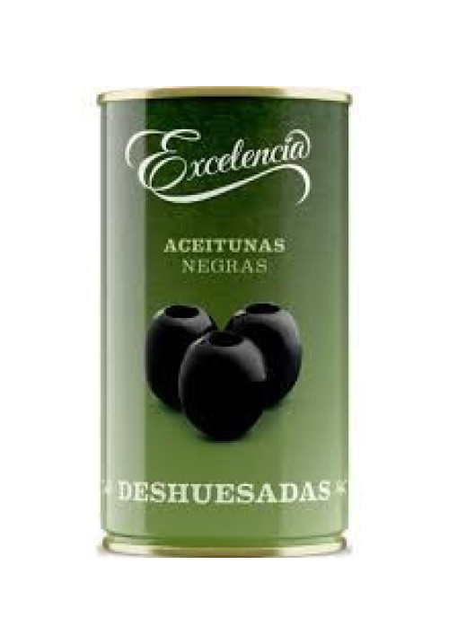 EXCELENCIA Aceitunas negras sin hueso EXCELENCIA lata de 150 g.