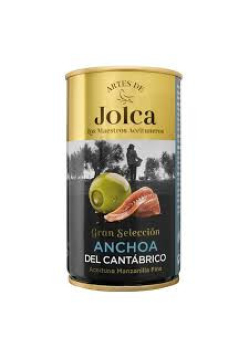 JOLCA Aceitunas verdes rellenas de anchoa del Cantábrico JOLCA lata de 150 g.