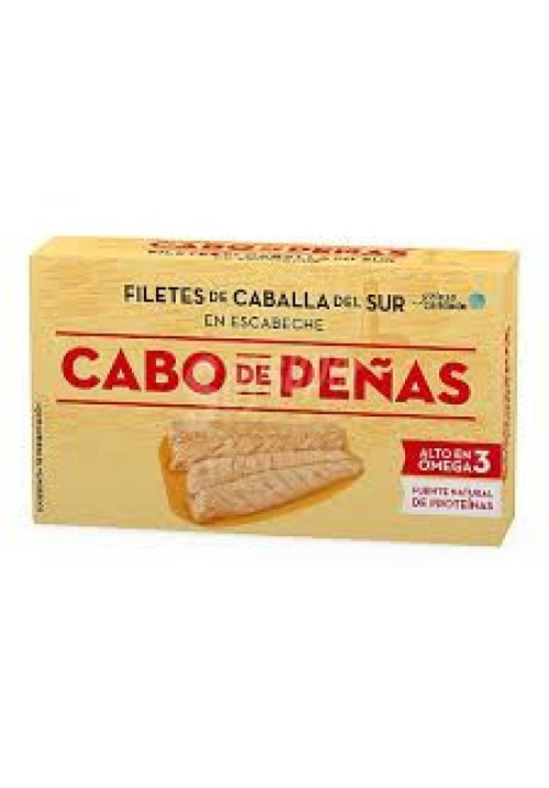 CABO DE PEÑAS Caballa del sur en escabeche en filetes lata de 53 g.