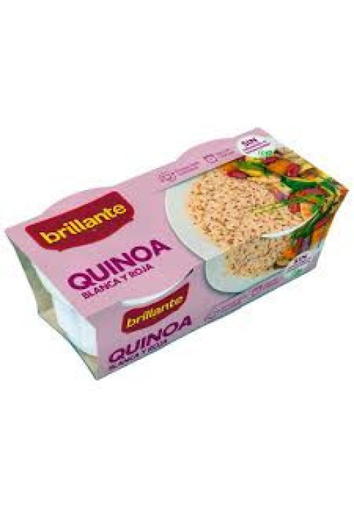 BRILLANTE Quinoa blanca y roja en tarrina pack de 2 uds x 125 g.