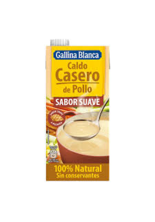 GALLINA BLANCA Caldo de pollo suave brik de 1 l