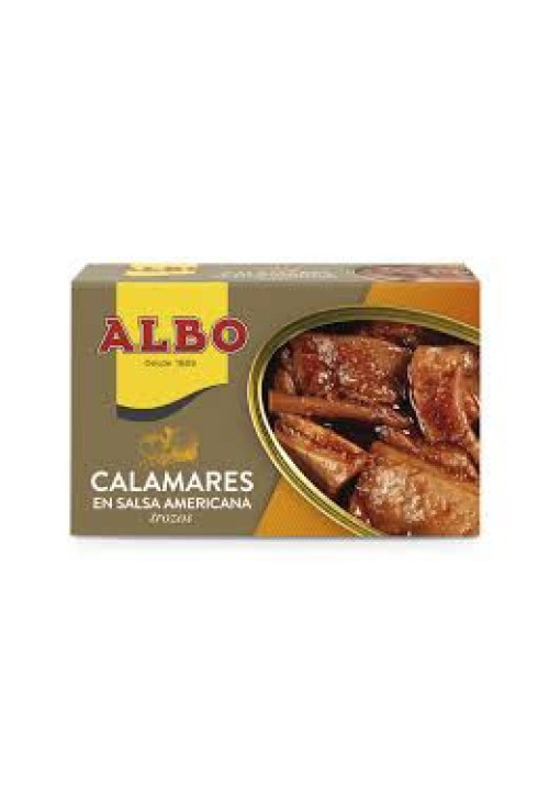 ALBO Calamares en salsa americana en trozos lata de 3 uds x 65 g.