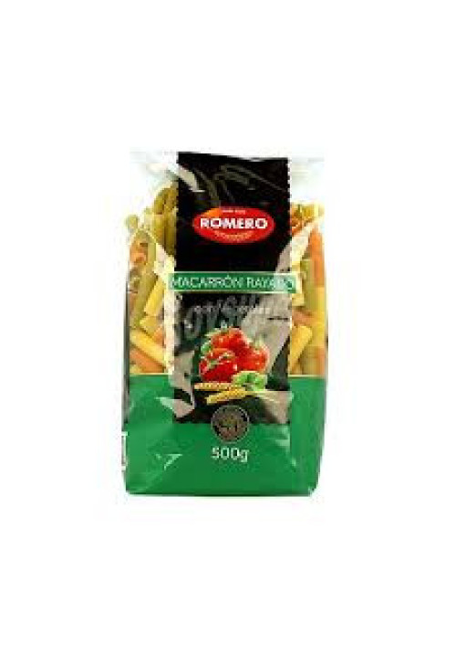 ROMERO Pasta macarrones 3 sabores ROMERO 500 gr