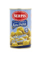 SERPIS Aceitunas verdes rellenas de anchoa más ligeras SERPIS 150 g.