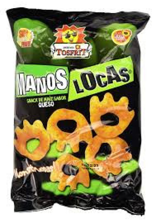 TOSFRIT Manos locas, snack de maìz sabor queso TOSFRIT 105 g