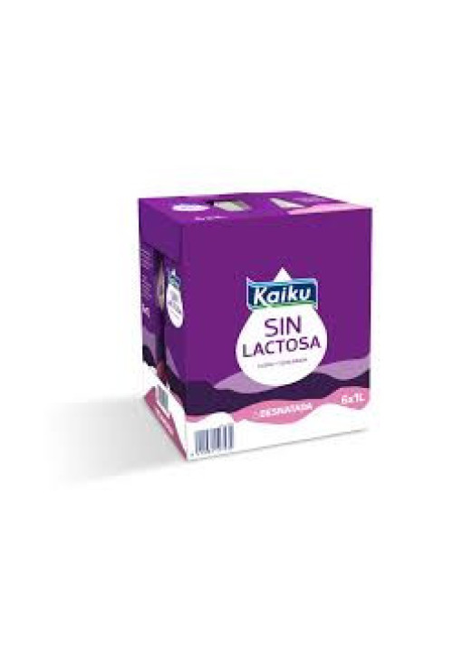 KAIKU Leche desnatada de vaca, sin lactosa 6 x 1l.