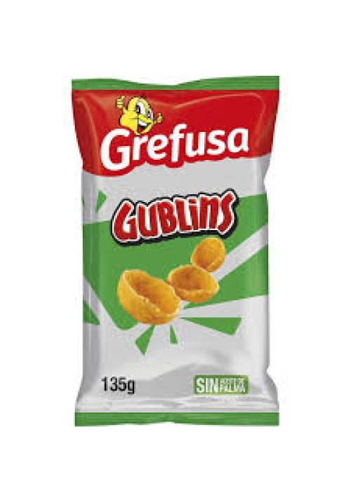 GUBLINS Snack de maíz Gublins sabor barbacoa GREFUSA, bolsa 135g