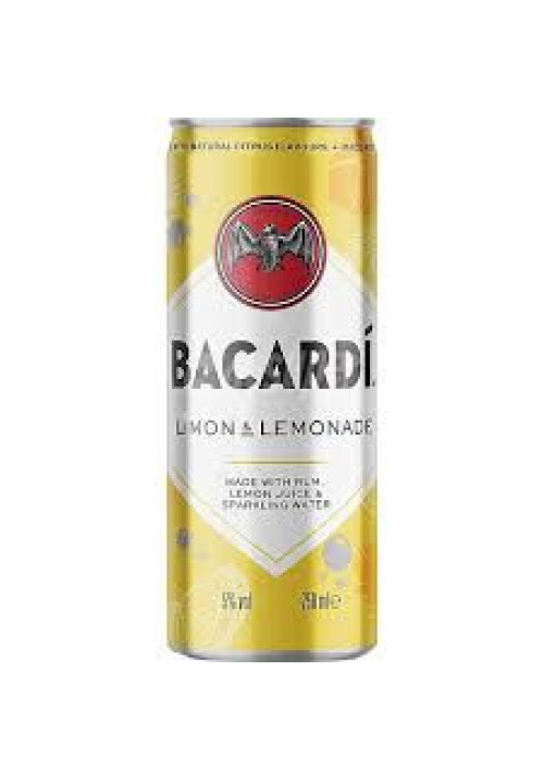 BACARDI Combinado de Bacardí carta blanca con zumo de limón BACARDÍ Lata de 25 cl.