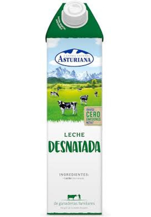 CENTRAL LECHERA ASTURIANA Leche desnatada de vaca, de origen española 1 l.