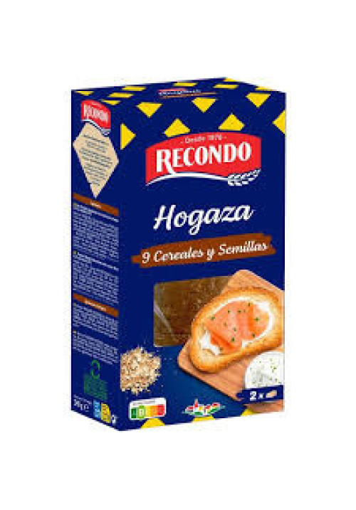 RECONDO Pan tostado hogaza con 9 cereales y semillas 240 g.