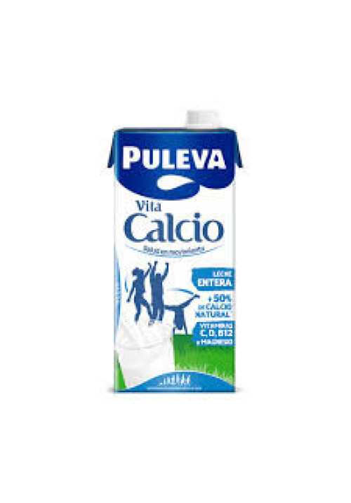 PULEVA Vita calcio Leche entera de vaca con un 50% más de calcio natural 1 l.