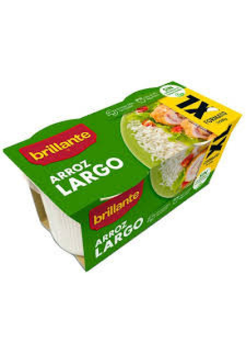 BRILLANTE Arroz largo en tarrina paquete 2 uds x 200 g.