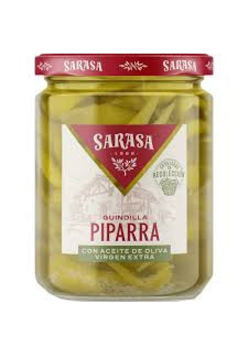 SARASA Guindilla piparra con aceite de oliva virgen extra SARASA 190 g.