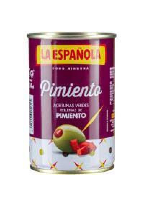 LA ESPAÑOLA Aceitunas verdes rellenas de pimiento LA ESPAÑOLA lata de 130 g.