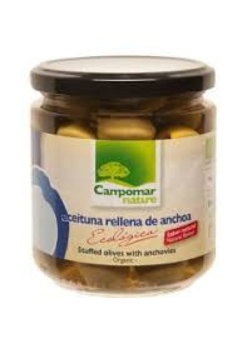 CAMPOMAR NATURE Aceitunas rellenas de anchoa ecológica CAMPOMAR 200 g.