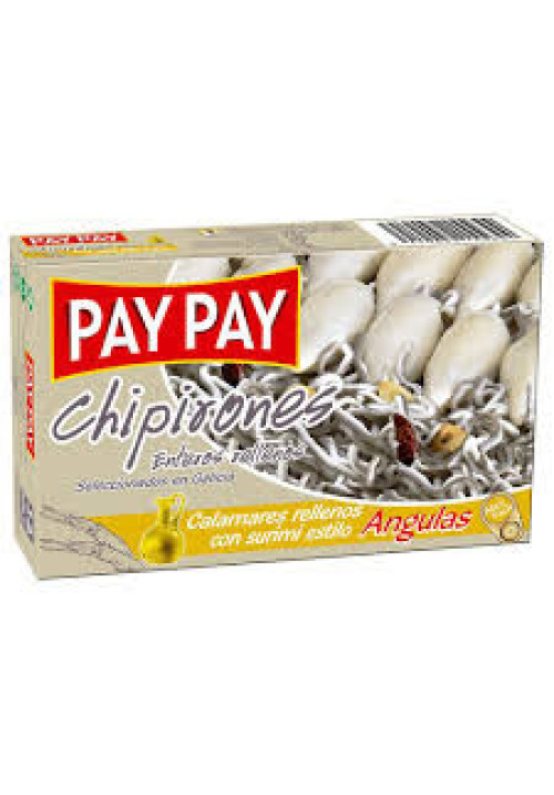 PAY PAY Chipirones rellenos con surimi estilo angulas lata de 72 g.