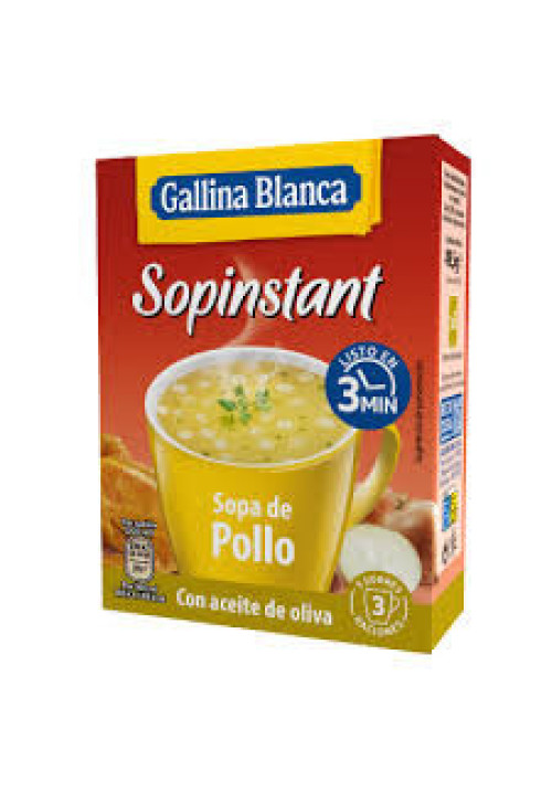 GALLINA BLANCA Sopinstant Sopa de pollo con pasta 3 uds. 17 g.