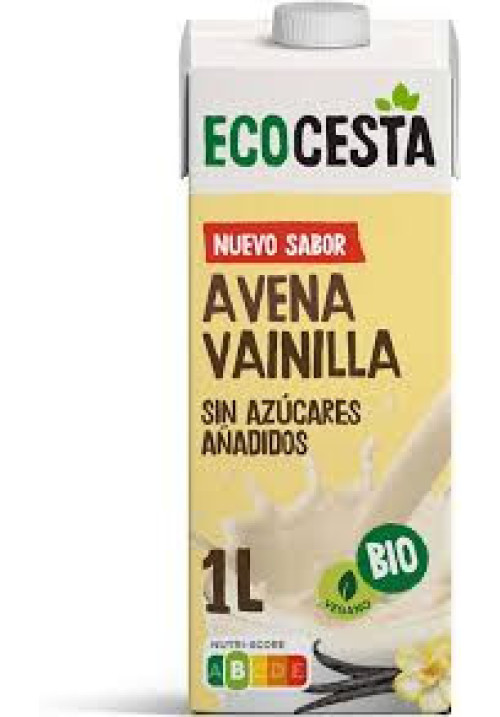 ECOCESTA Bebida de avena ecológica con sabor a vainilla y sin azúcares añadidos 1 l.