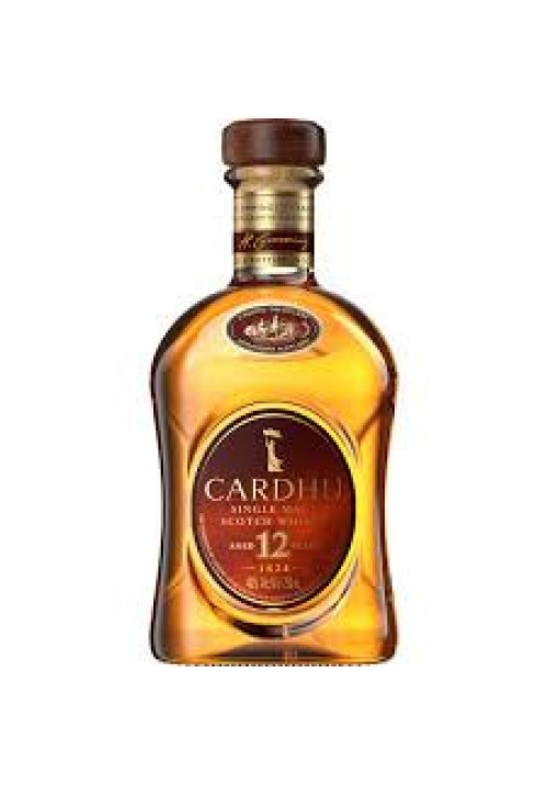 CARDHU Whisky single malt escocés 12 años botella 70 cl.