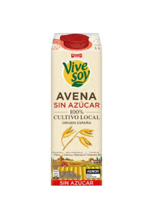 VIVESOY Bebida de avena de cultivo local 100%, sin azúcar de Pascual 1 l.