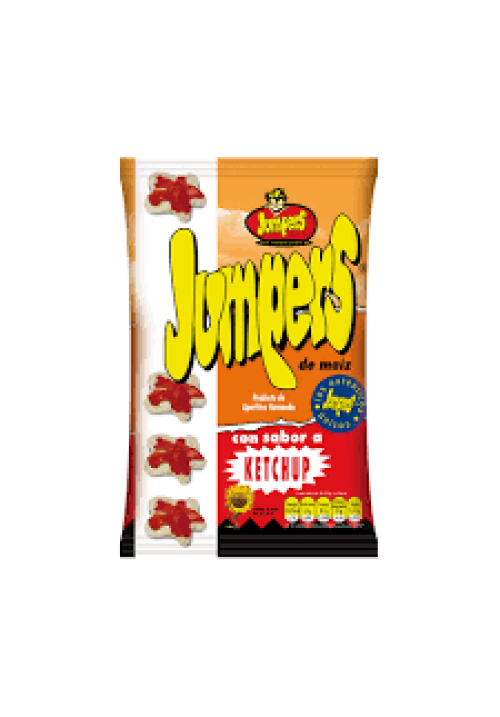 JUMPERS Snacks de maíz sabor kepchup 100 g.