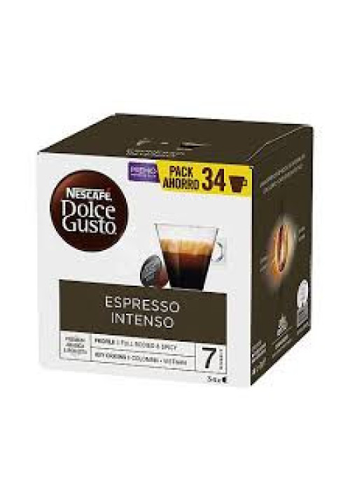 DOLCE GUSTO Café en cápsulas Espresso Intenso I7 34 uds.