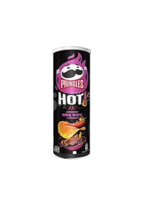 PRINGLES Flame Patatas con forma de teja y sabor a barbacoa picante 160 g.