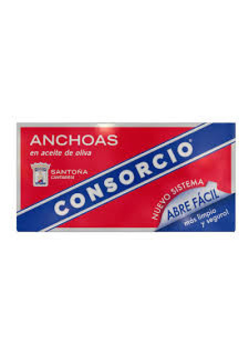 CONSORCIO Filetes de anchoa en aceite de oliva CONSORCIO 45 g.