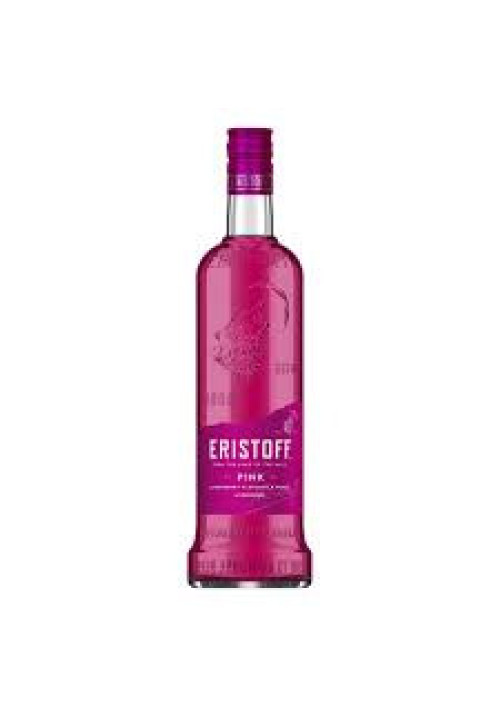 ERISTOFF Pink Vodka premium con sabor a fresa, elaborado en Georgia botella de 70 cl.